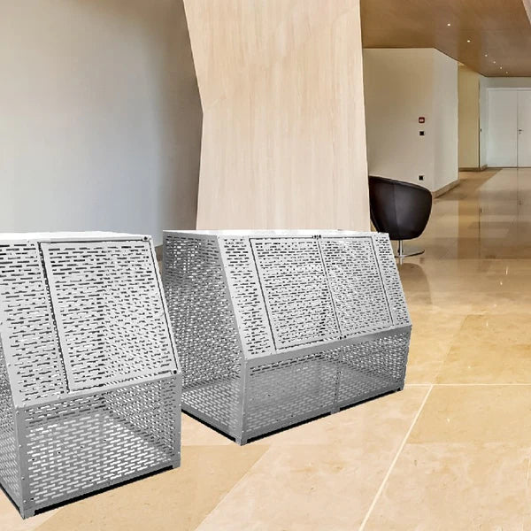 Steel garbage station IZAKI (capacity approx. 1710ℓ, 45L garbage bags approx. 38 bags)