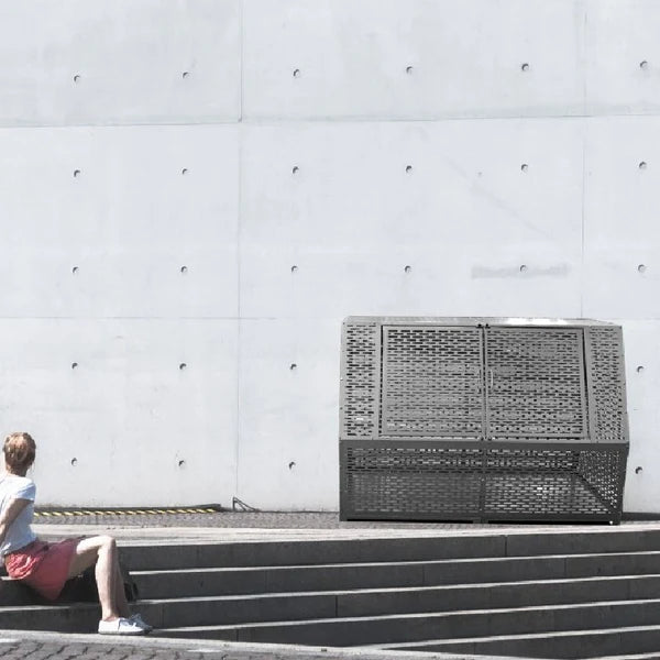 Steel garbage station IZAKI (capacity approx. 1710ℓ, 45L garbage bags approx. 38 bags)