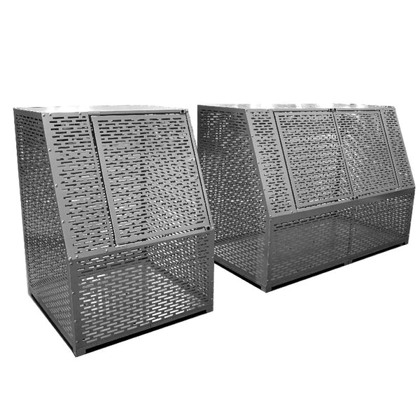 Steel garbage station IZAKI (capacity approx. 1710ℓ, 45L garbage bags approx. 38 bags)