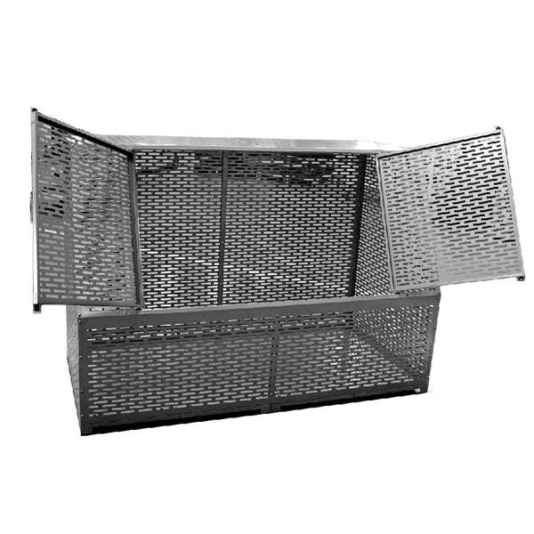 Steel garbage station IZAKI (capacity approx. 1710ℓ, 45L garbage bags approx. 38 bags)