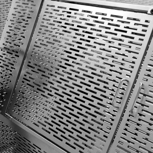 Steel garbage station IZAKI (capacity approx. 855ℓ, approx. 19 45L garbage bags)