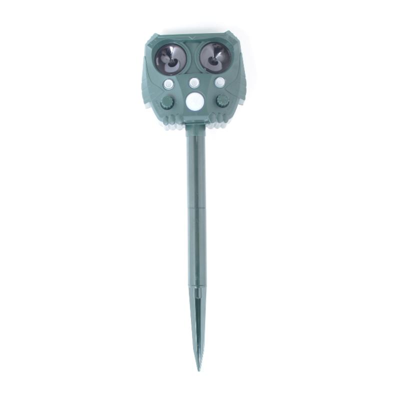 ultrasonic animal repellent solar powered with flashlight