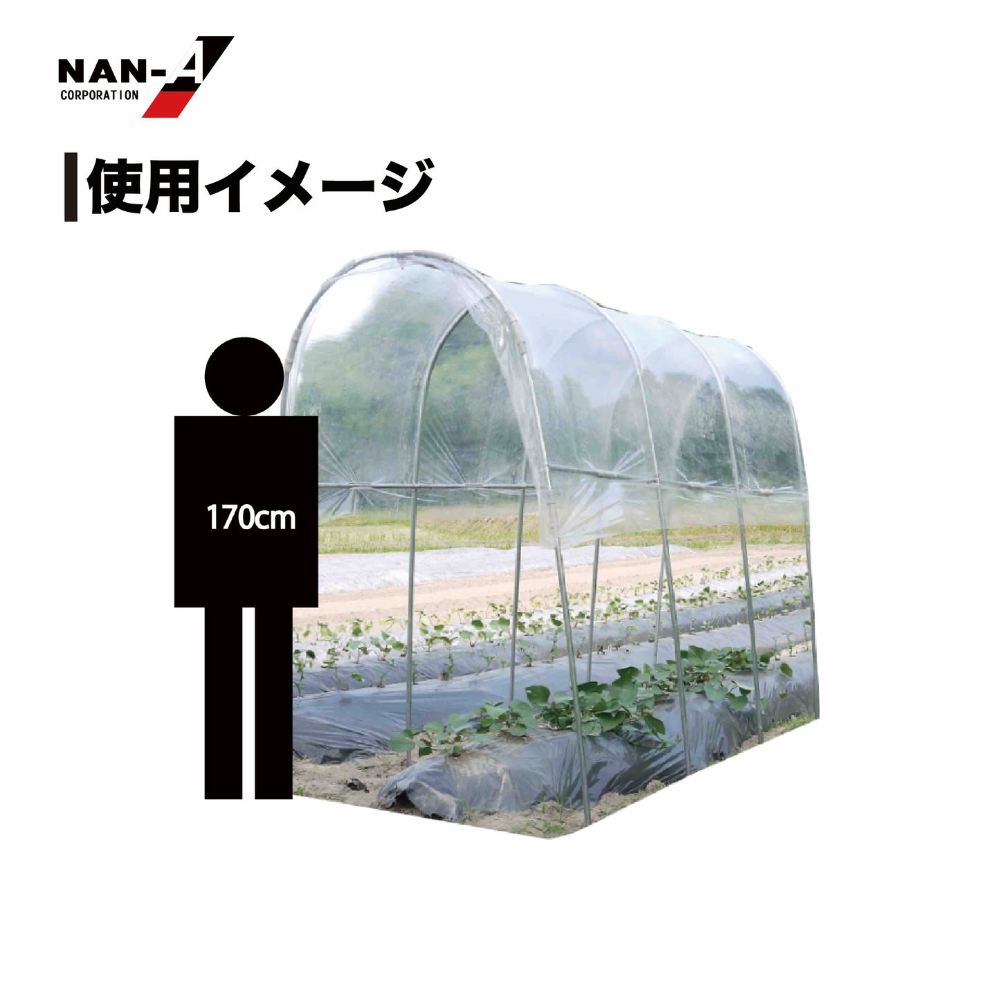 4984665309622 雨よけハウス 1畝用 AM1227型(W:1200 × D:2700 × T:2190mm)