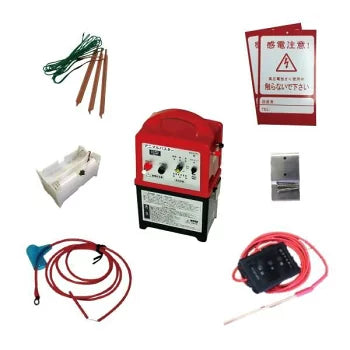 Nishiden Electric Fence NSD-5 Body & Post/Electric Wire Set (Perimeter 100m x 2 Steps)