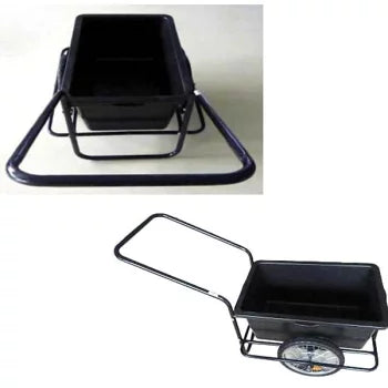 Puncture-free tires Large-capacity plastic box cart