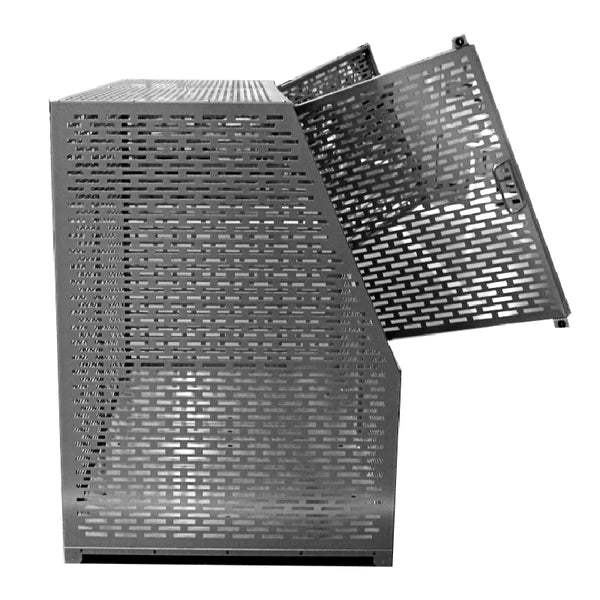 Steel garbage station IZAKI (capacity approx. 855ℓ, approx. 19 45L garbage bags)