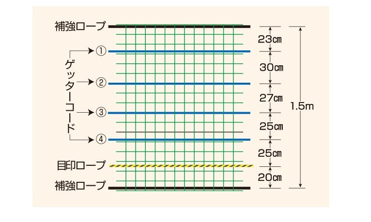 4560171677419 あいがもネットW型 1.5m×50m 末松電子製作所