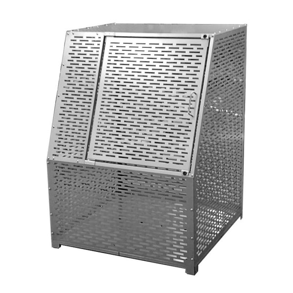 Steel garbage station IZAKI (capacity approx. 855ℓ, approx. 19 45L garbage bags)