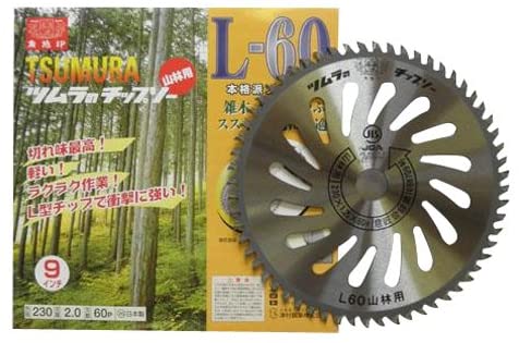 Tipped Saw for Brush Cutter L-60 For Forest Tsumura Steel Co., Ltd. Tsumura 230×60P