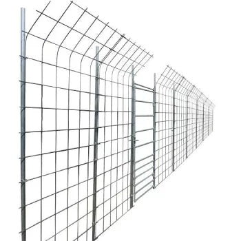 Prefabricated steel pipe door set for protective fences and nets