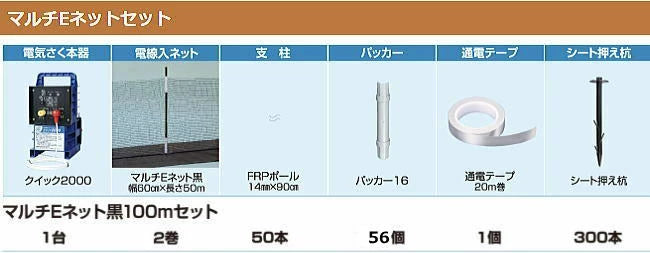 4560171679437 マルチＥネット黒100ｍセット 末松電子製作所