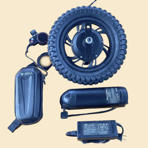 Electric unicycle! Reduces workload during transportation. E-cat kit
