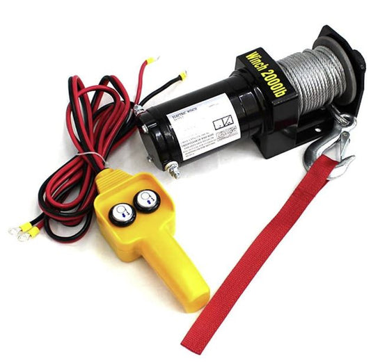 Electric winch 12V 2000LBS(907kg) Magnet motor type